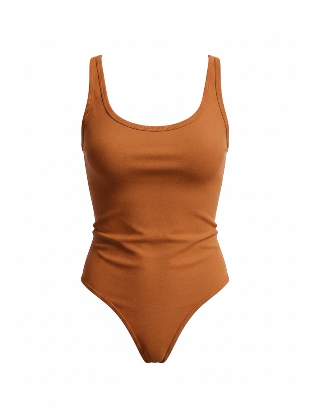 bp Ribbed Scoop-Neck Jumpsuit in Burnt Orange